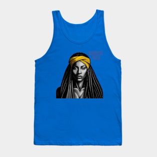 Brown SkinYellow Head Band Tank Top